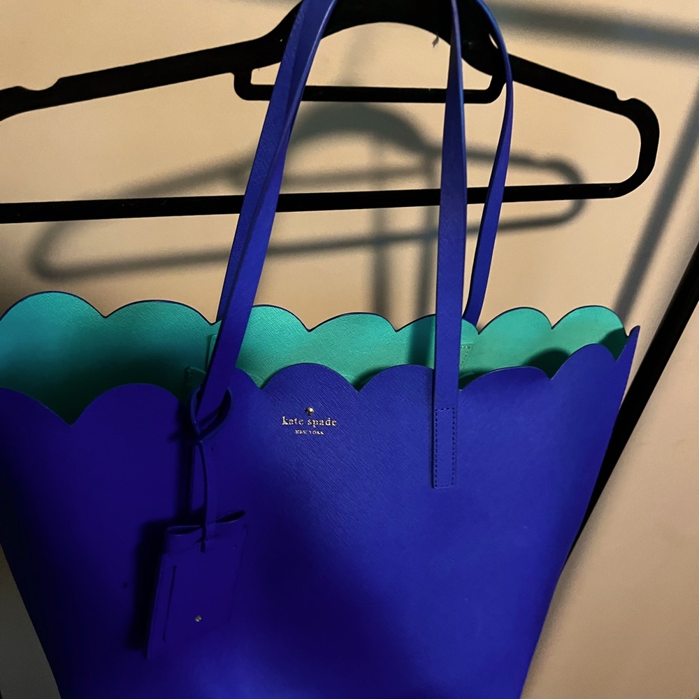 Kate Spade New York Lily Avenue Carrigan Leather Tote large cobalt blue